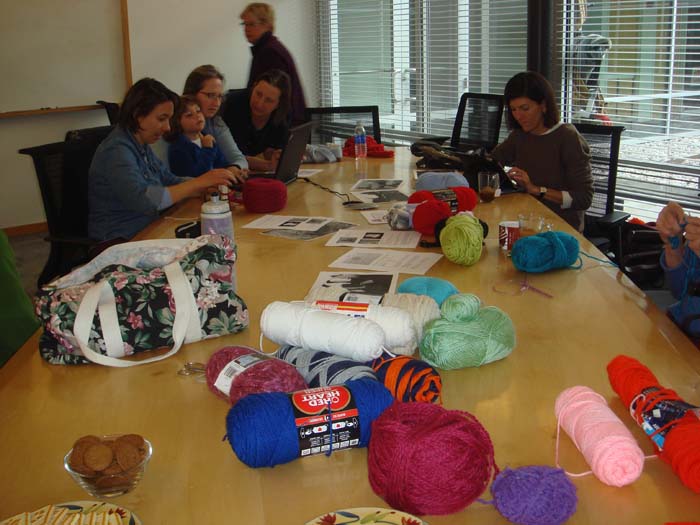 yarn on table